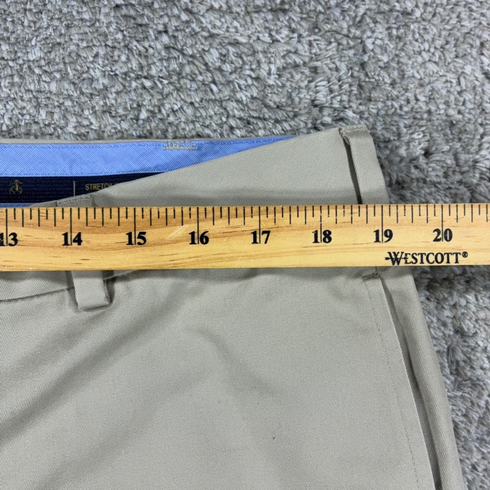 Brooks Brothers Advantage Chino Clark Fit Pants Mens 38x30 Khaki Stretch - Picture 6 of 10